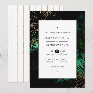 Vintage Floral Damask Invitation