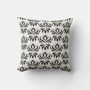 Vintage floral damask seamless pattern. Elegant ab Cushion