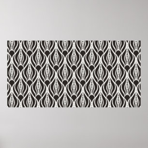vintage floral damask seamless pattern. Elegant ab Poster