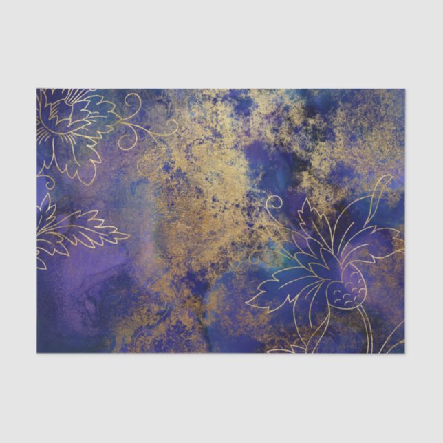 Vintage Floral Damask Tissue Paper (Front)