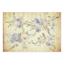 vintage floral decorative music sheet