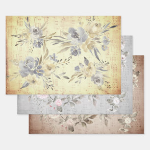 vintage floral decorative music sheet