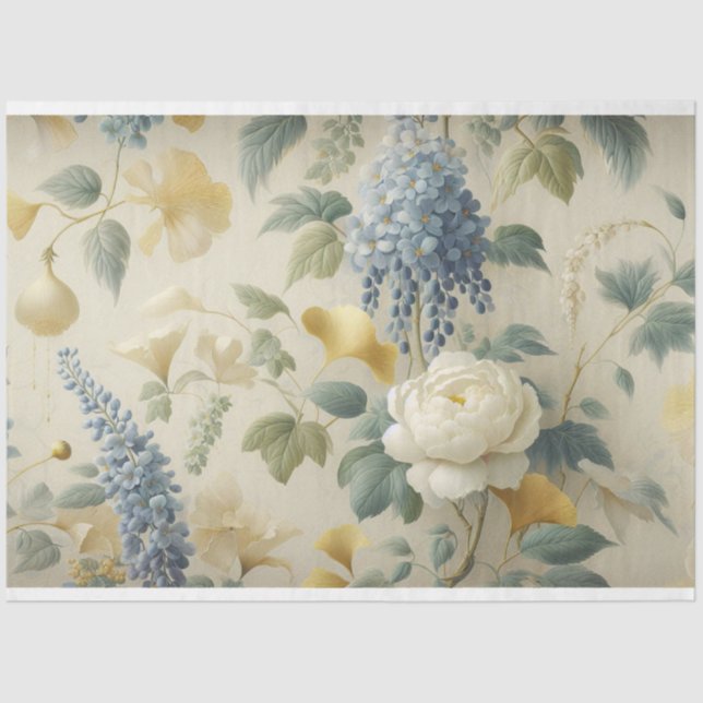 Vintage Floral Decoupage Tissue Paper (Front)