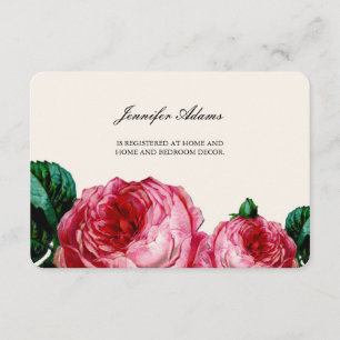 VINTAGE FLORAL DECOUPAGE WEDDING REGISTRY CARDS