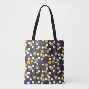 Vintage floral delicate botanical pattern. tote bag