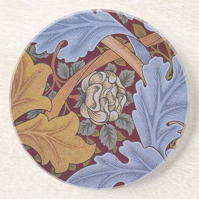 Vintage Floral Design Acanthus Leaves Coaster (Front)