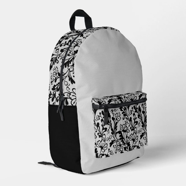 Vintage Floral Design Backpack  (Back Corner Left)