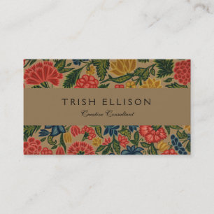 Vintage Floral Designer Garden Artwork Business Card
