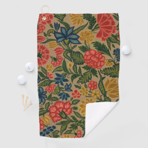 Vintage Floral Designer Garden Artwork Golf Towel