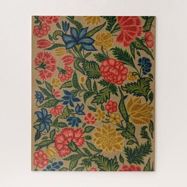 Vintage Floral Designer Garden Artwork Jigsaw Puzzle (Vertical)