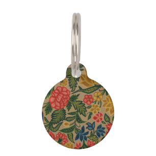 Vintage Floral Designer Garden Artwork Pet Tag