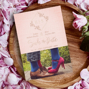 Vintage Floral Diamond Photo Pink Textile Effect
