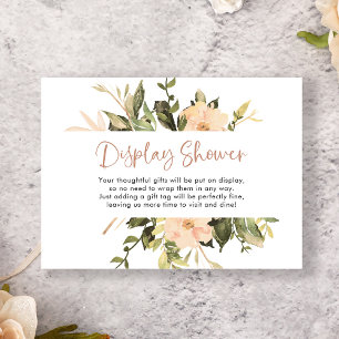 Vintage Floral Display Shower Unwrapped Gift Enclosure Card
