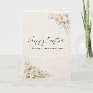 Vintage Floral Easter Card