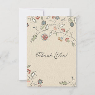 Vintage Floral Edging Thank You Card