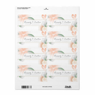 vintage floral elegance address labels