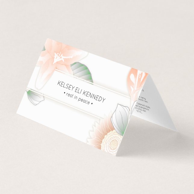 vintage floral elegance rest in peace folded (Front)