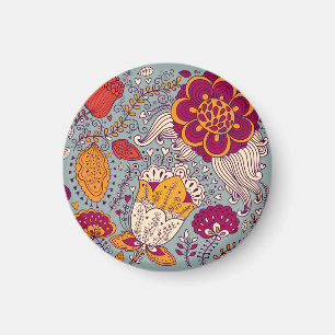Vintage Floral Elegant Background Magnet