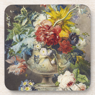 Vintage Floral Elegant Botanical Garden Painting Coaster