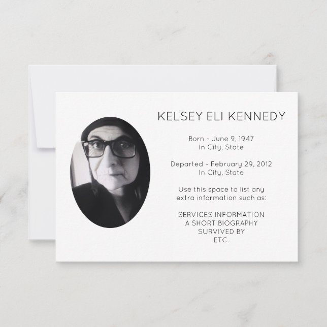 vintage floral elegant funeral (Front)