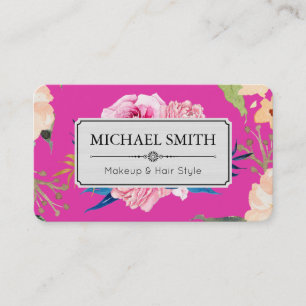 Vintage Floral Elegant Modern Frostbite Colour Business Card