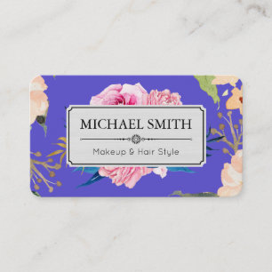 Vintage Floral Elegant Modern Iris Colour Business Card