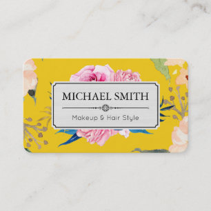 Vintage Floral Elegant Modern Jonquil Colour Business Card