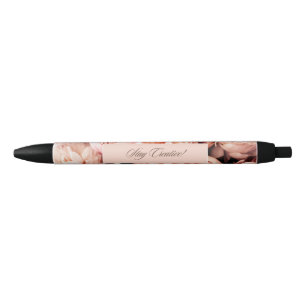 Vintage floral élégant pen with black ink