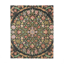 Vintage Floral Embroidery Black & Blush 