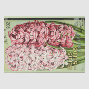 Vintage Floral Ephemera Decoupage Pink Flowers Tissue Paper