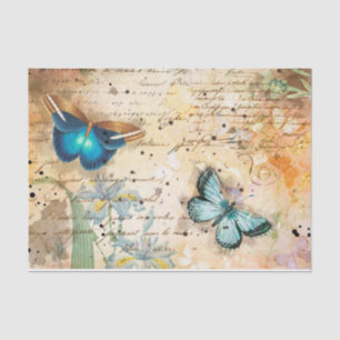 Vintage Floral Ephemera Tissue Paper