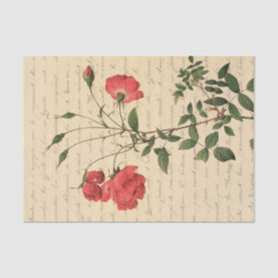 Vintage Floral Ephemera Tissue Paper