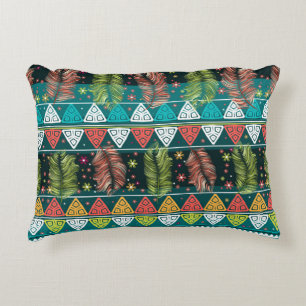 vintage floral ethnic seamless pattern in doodle s decorative cushion