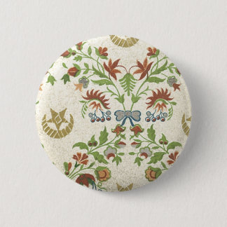 Vintage Floral Fabric (160) 6 Cm Round Badge