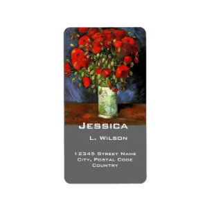 Vintage floral fine art  address labels. label