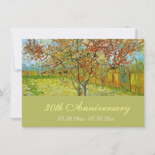 Vintage floral fine art anniversary invitations. invitation