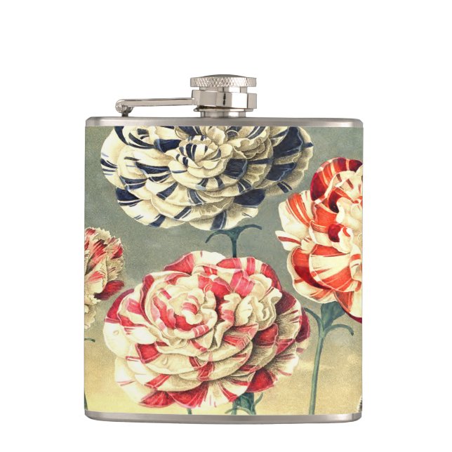 Vintage Floral Flask (Front)
