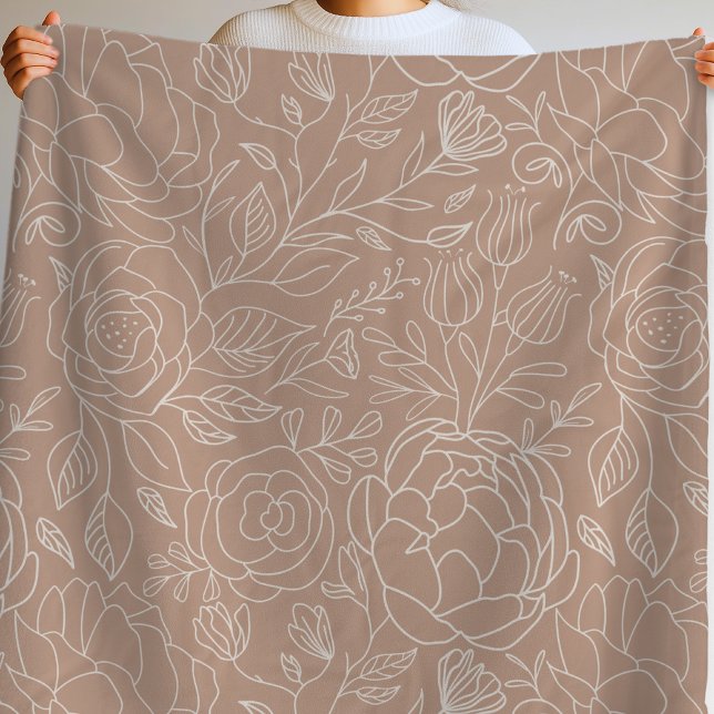 Vintage Floral  Fleece Blanket (Creator Uploaded)