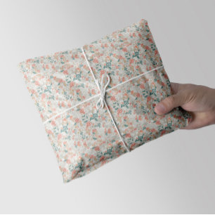 Vintage Floral Flower Seamless Pattern Tissue Paper