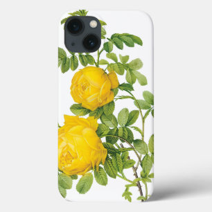 Vintage Floral Flowers, Yellow Roses by Redoute iPhone 13 Case