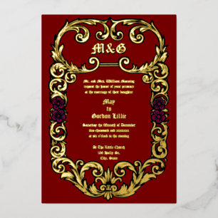Vintage Floral Foliage 1913 Border Wedding
