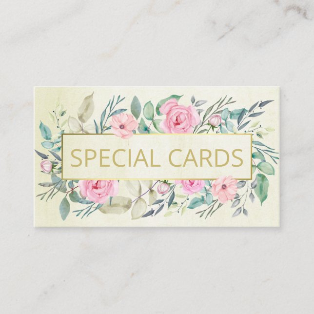 Vintage Floral Frame Handmade Cards Scrapbooking (Front)