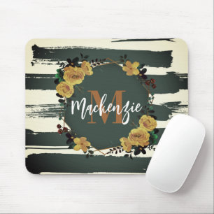Vintage Floral Frame Mouse Mat