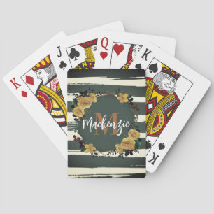 Vintage Floral Frame Playing Cards