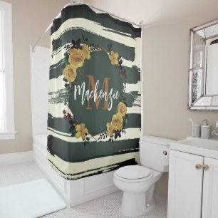 Vintage Floral Frame Shower Curtain