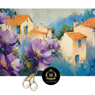 Vintage Floral French Riviera France Decoupage  Tissue Paper