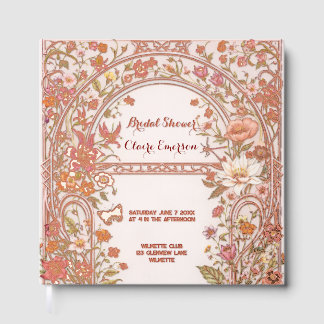 Vintage Floral Garden Bridal Shower  Guest Book