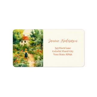 Vintage Floral Garden Return Address Labels