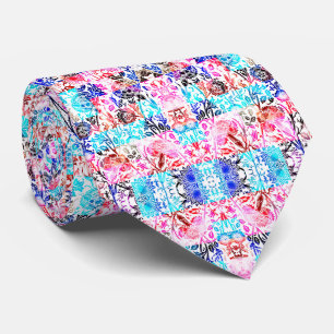 Vintage floral garden tie