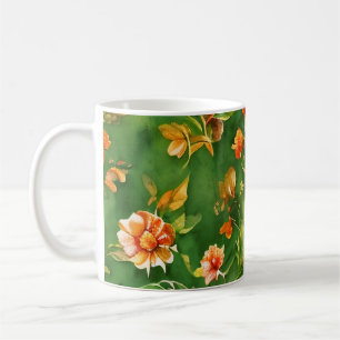 Vintage Floral Garden Watercolor Seamless Pattern Coffee Mug